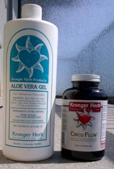 Circu-Flow bottle used with Aloe-Vera Gel to Cleanse the Arteries